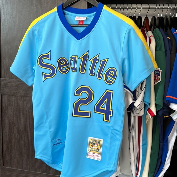 Mitchell & Ness Seattle Mariners Ken Griffey Jr. Authentic Jersey Men Jersey White/Black